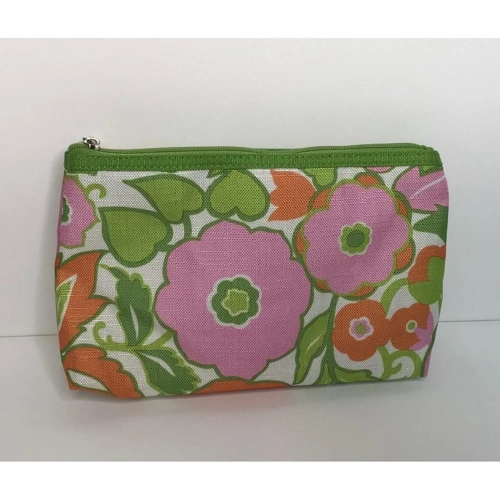 Jonathan Adler Clinique Makeup Bag Set Floral Geometric‎ Cosmetic Pouches Travel
